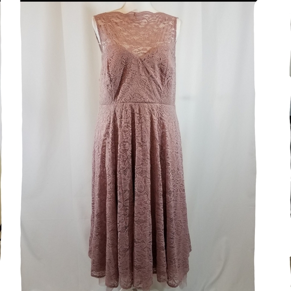 torrid Dresses & Skirts - Torrid Mauve Lace Tulle Dress 18 Nwt